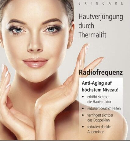 Radiofrequenz Gesichtsbehandlung zur Hautstraffung und Faltenreduktion im Kosmetikstudio Venus Geiselhöring (Thermolifting Anti-Aging)