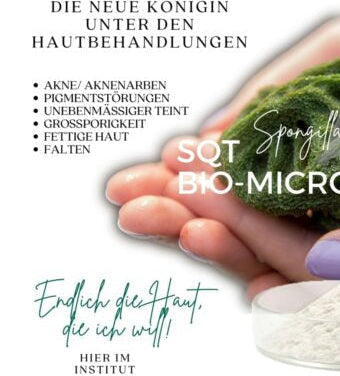 SQT Biomicroneedling mit Spongilla Spicules zur Behandlung von Akne, Narben, Pigmentstörungen und Falten im Kosmetikstudio Venus in Geiselhöring