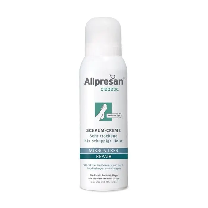 Allpresan diabetic Schaum-Creme MIKROSILBER + REPAIR 125 ml